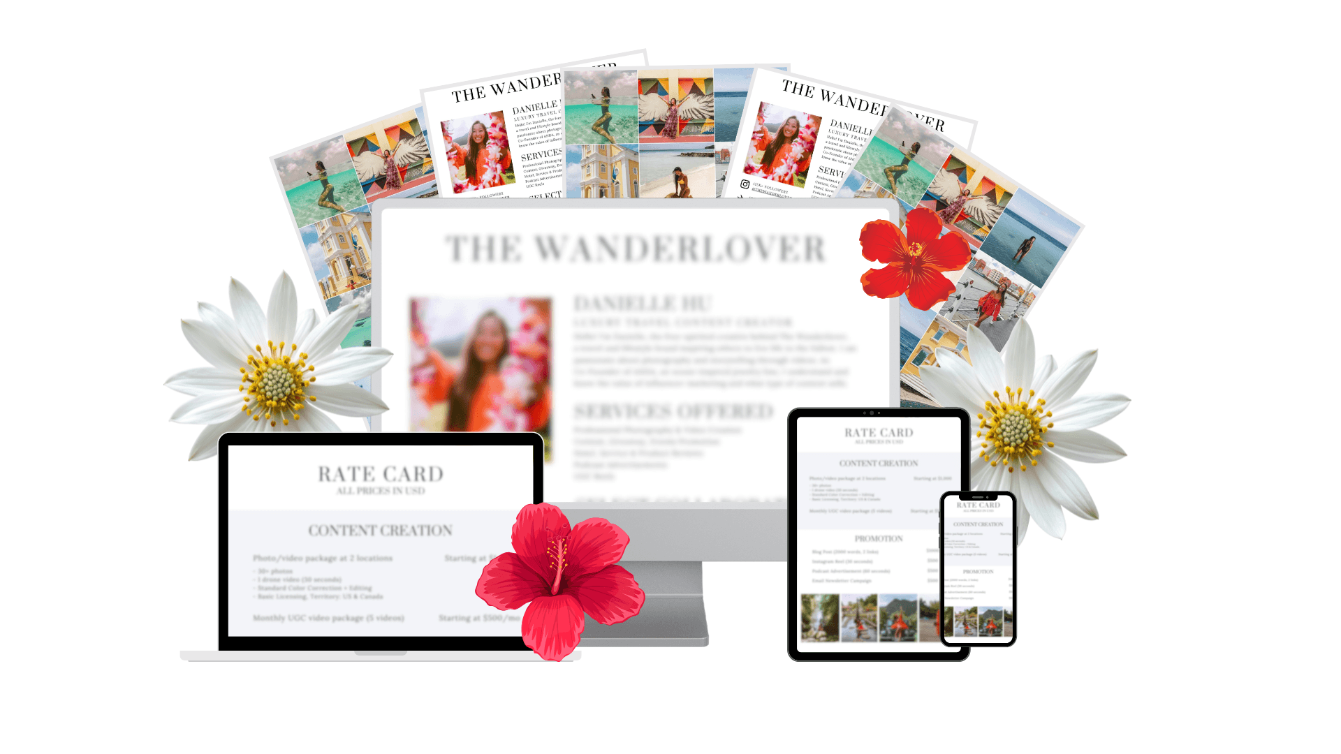 Travel Influencer Handbook Mockup